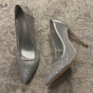 Silver Stone Heels